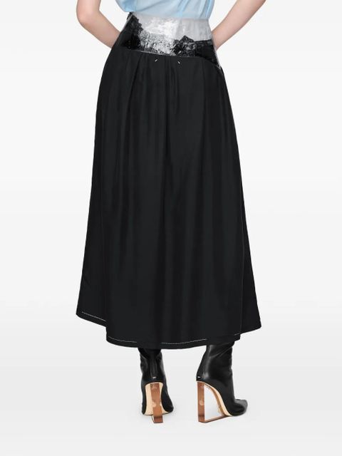 Maison Margiela zip-fastening midi skirt - Black