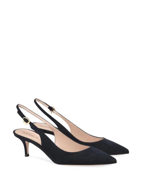 Gianvito Rossi Ribbon Sling 55mm pumps - Blue - zdjęcie produktu nr 2