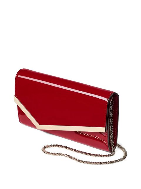 Jimmy Choo Emmie logo-debossed clutch bag - Red - zdjęcie produktu nr 2