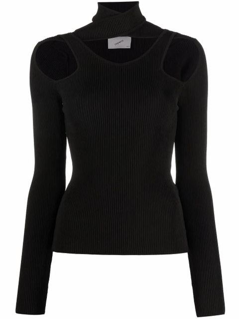 Coperni cut-out ribbed sweater - Black - zdjęcie produktu nr 1