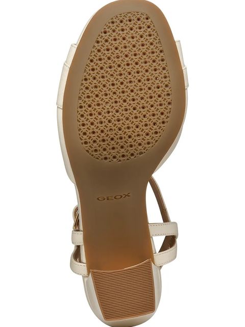 Geox sandały D NEW ERAKLIA 80 A damskie kolor beżowy na słupku D55RPA 000TU C1122