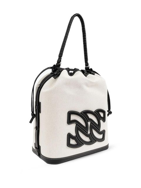 Casadei cotton-canvas bucket bag - Neutrals