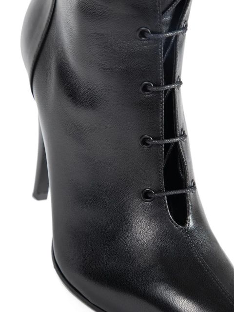 Alexander McQueen lace-up stiletto leather ankle boots - Black