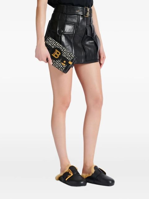 Balmain B-Buzz 23 monogram clutch bag - Black