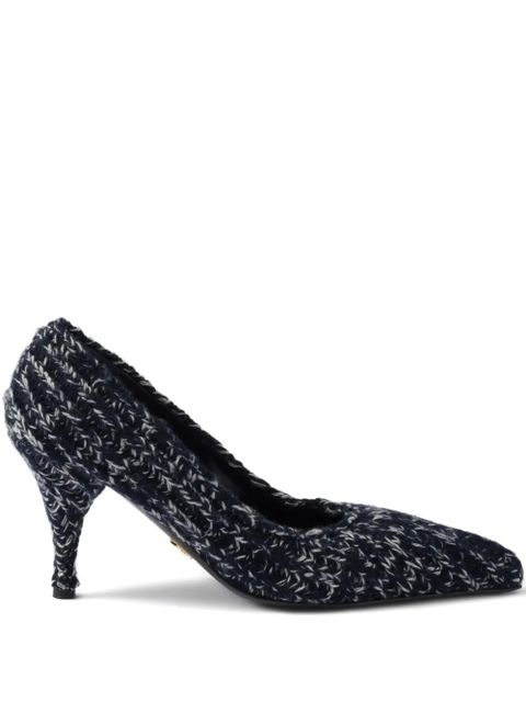 Prada 85mm knitted pumps - Blue - zdjęcie produktu nr 1