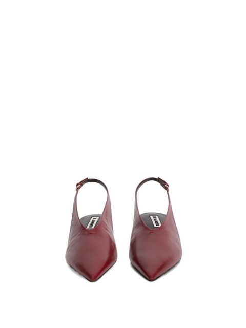 Jil Sander leather pumps - Red