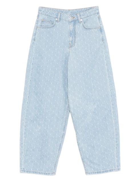 Maje printed cotton wide-leg jeans - Blue - zdjęcie produktu nr 1