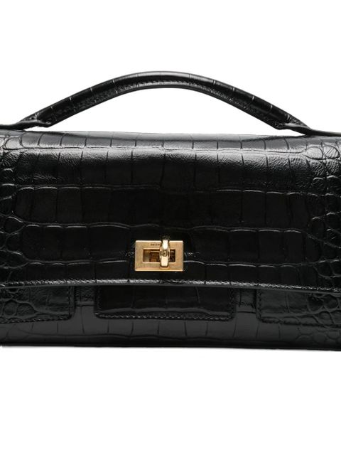 Balenciaga embossed croc crossbody bag - Black - zdjęcie produktu nr 2