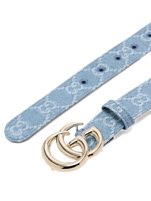 Gucci GG monogram denim belt - Blue - zdjęcie produktu nr 2