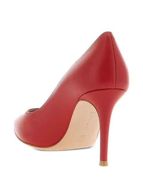 Gianvito Rossi 85mm leather heeled pumps - Red - zdjęcie produktu nr 2