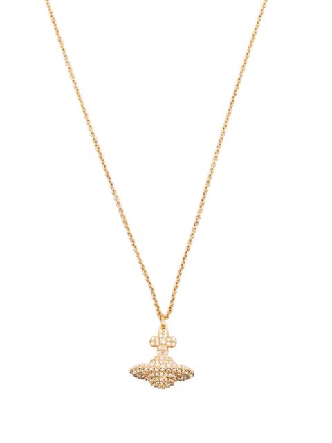 Vivienne Westwood pendant orb crystal necklace - Gold