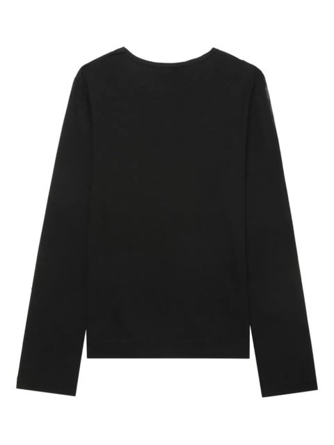 Simone Rocha ribbon-detail long-sleeve T-shirt - Black