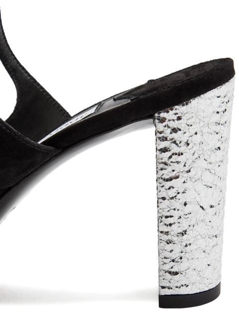 Jimmy Choo 85mm Azie textured sandals - Black - zdjęcie produktu nr 2