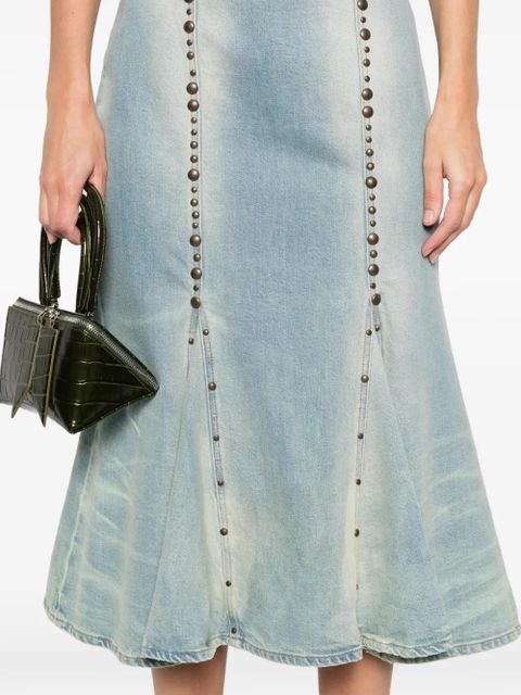 Blumarine studded slit dress - Blue