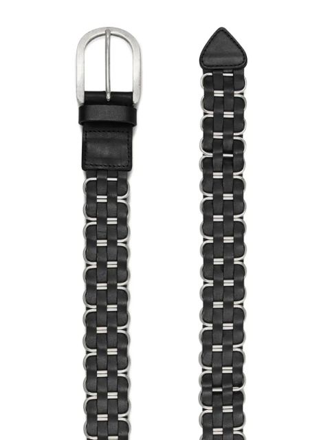 Ba&Sh Beck woven-design buckle belt - Black