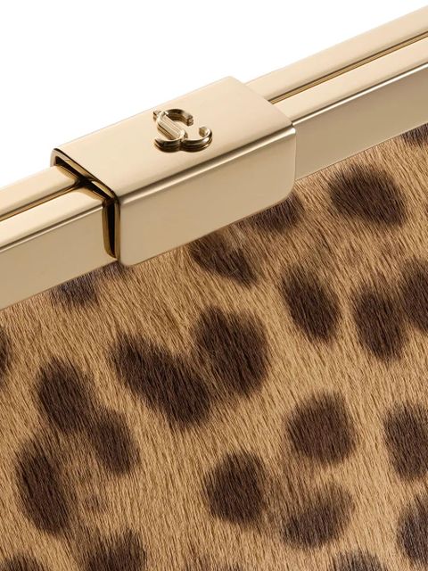 Jimmy Choo Ganache leopard-print chain clutch bag - Neutrals - zdjęcie produktu nr 2