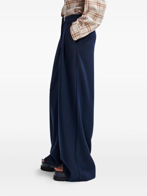 Essentiel Antwerp pleated wide-leg trousers - Blue