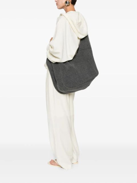 Aya Muse Sol ribbed shoulder bag - Grey - zdjęcie produktu nr 2