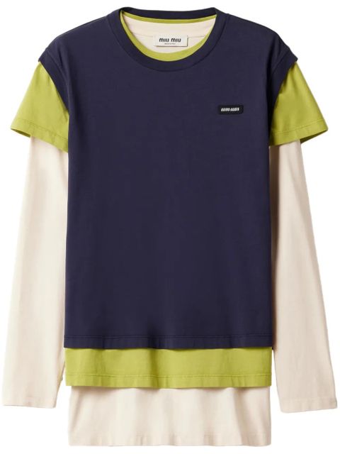 Miu Miu jersey T-shirts (set of three) - Blue