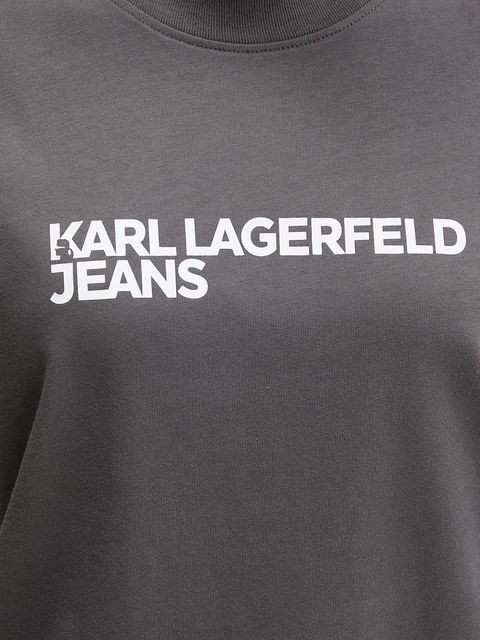 Karl Lagerfeld Jeans t-shirt bawełniany damski kolor szary A1W17005
