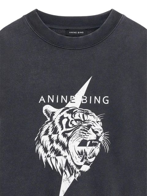 ANINE BING Miles tiger-print sweatshirt - Grey - zdjęcie produktu nr 2