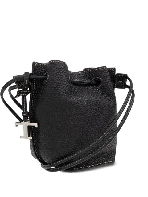 Tod's drawstring leather bucket bag - Black