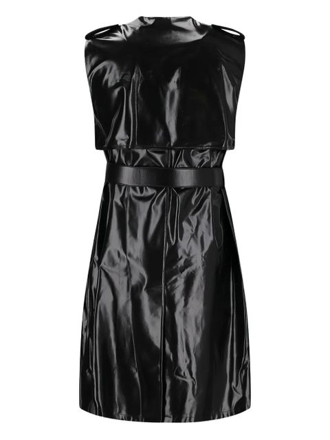 Jil Sander sleeveless belted coat - Black