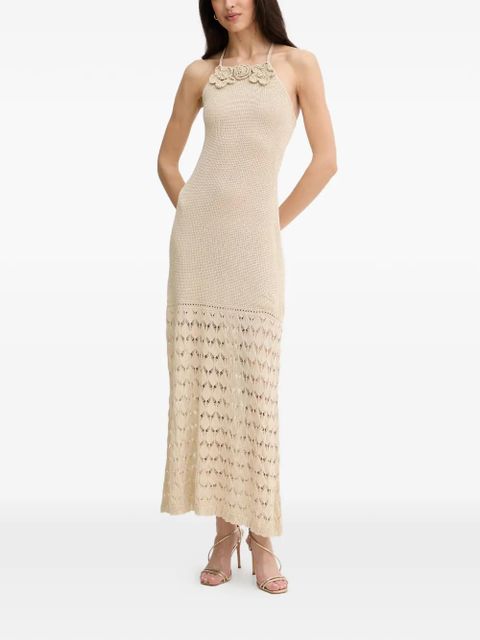 TWINSET crochet-knit floral-appliqué dress - Neutrals - zdjęcie produktu nr 2