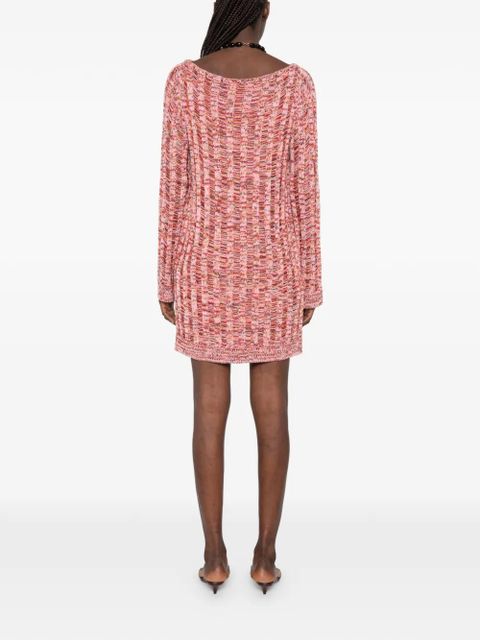 Missoni long-sleeve knitted mini dress - Pink