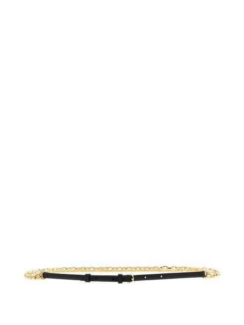 PINKO chain leather belt - Black - zdjęcie produktu nr 1