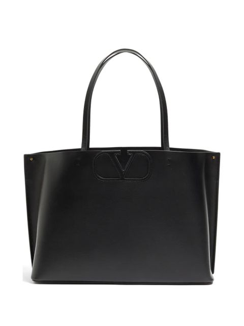 Valentino Garavani Fill Me calfskin shopping bag - Black - zdjęcie produktu nr 1
