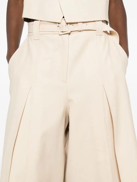 ZIMMERMANN Hypnotic pleated wide-leg trousers - Neutrals