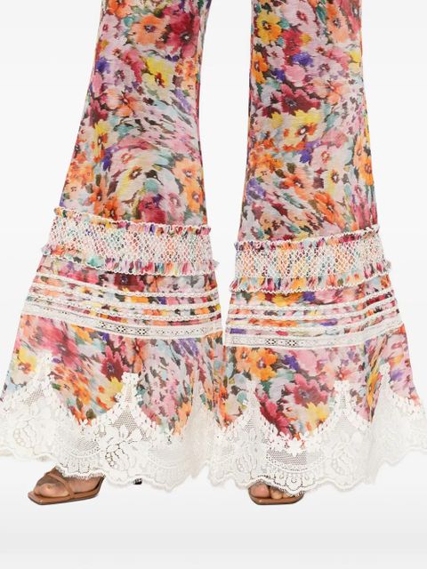 ZIMMERMANN Luna floral lace trousers - Pink