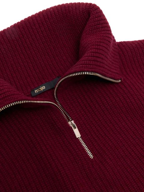 Maje zip-up collar - Red