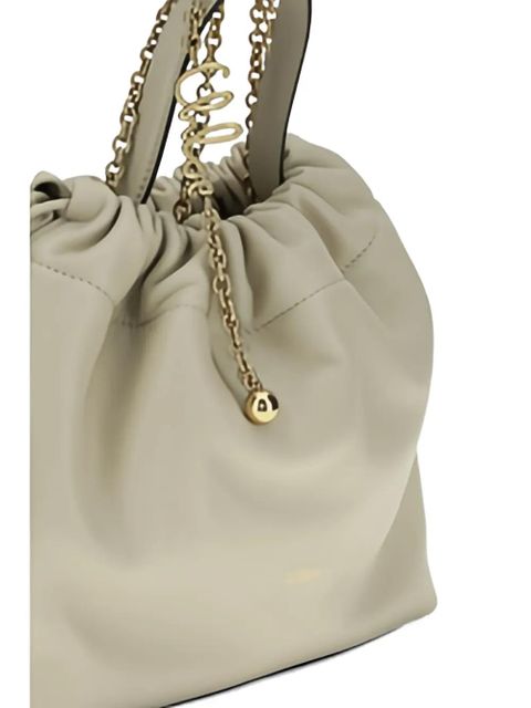 Chloé chain drawstring bucket bag - Neutrals