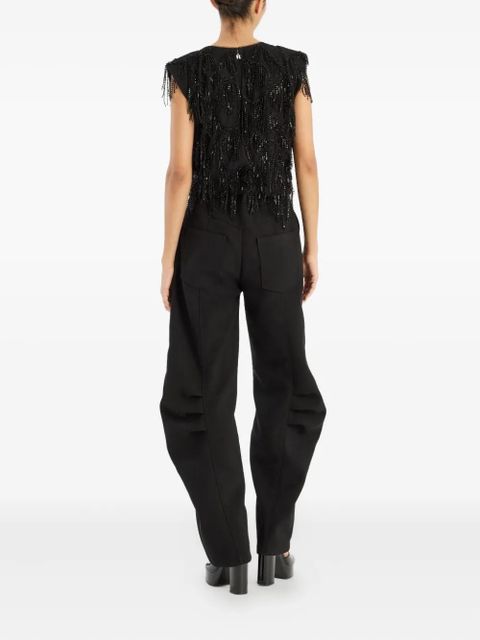 ROTATE BIRGER CHRISTENSEN pleated-detail trousers - Black - zdjęcie produktu nr 2