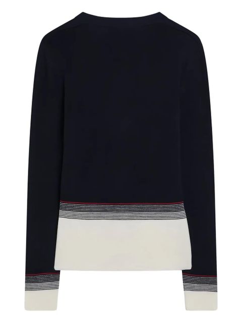 Valentino Garavani stripe-detail cardigan - Blue