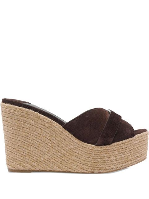 Jimmy Choo 100mm Leda wedge sandals - Brown - zdjęcie produktu nr 1