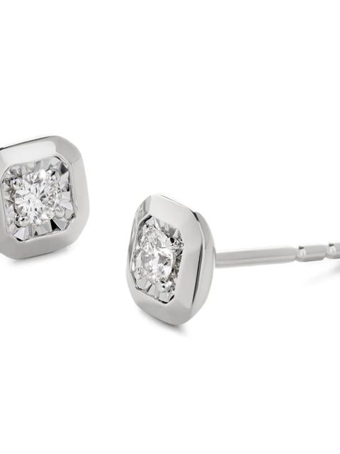 Monica Vinader square stud earrings - Silver