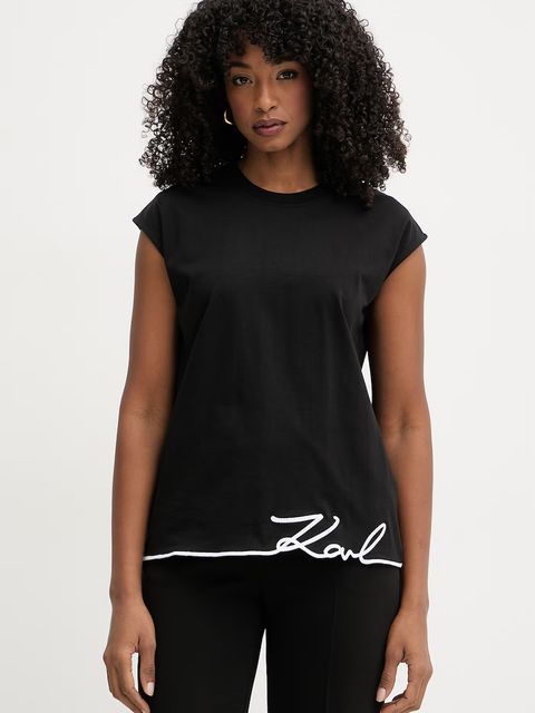 Karl Lagerfeld top damski bawełniany - zdjęcie produktu nr 1