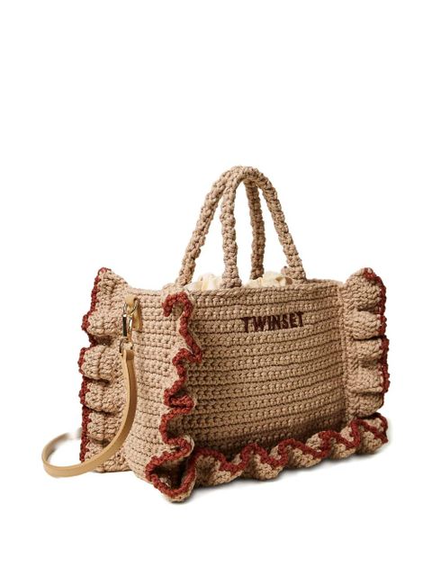 TWINSET ruffled-trim tote bag - Neutrals - zdjęcie produktu nr 2