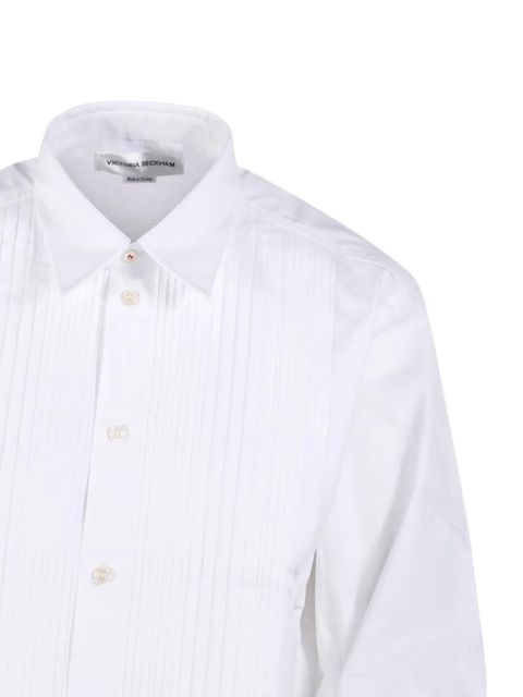 Victoria Beckham long-sleeve pleated shirt - White