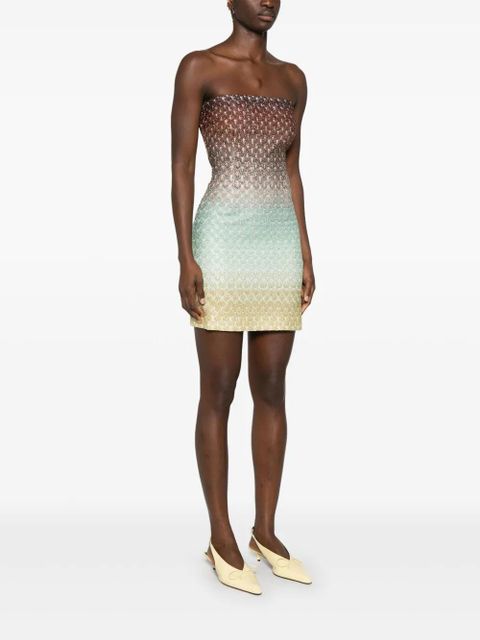 Missoni metallic-threading mini dress - Green