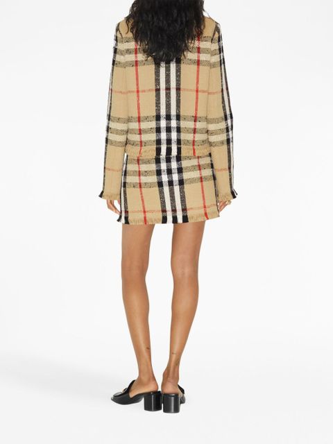Burberry checked bouclé jacket - Neutrals - zdjęcie produktu nr 2