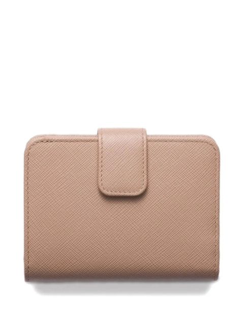 Prada small triangle-logo snap wallet - Pink