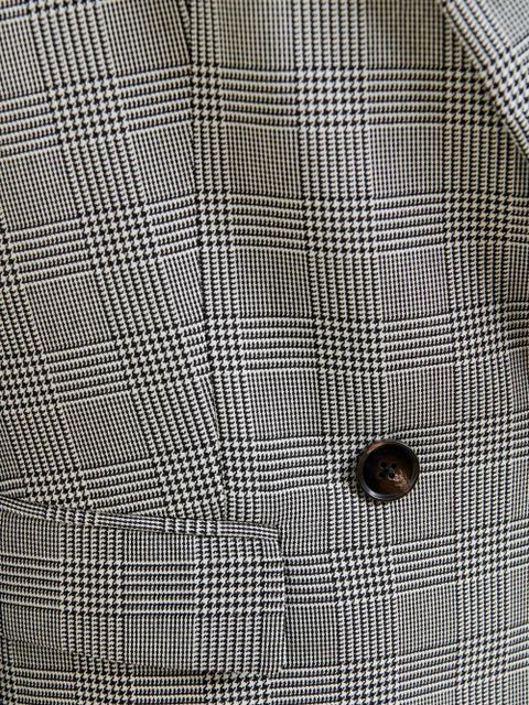 Essentiel Antwerp plaid double-breasted blazer - Grey