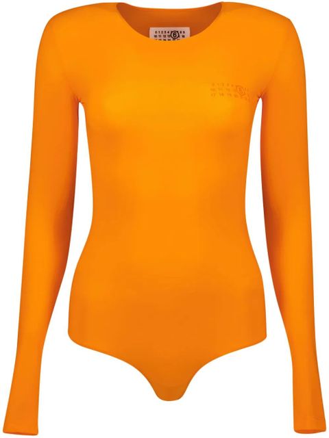 MM6 Maison Margiela numbers-motif bodysuit - Orange - zdjęcie produktu nr 1