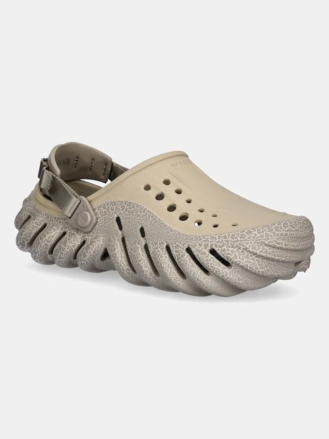 Crocs klapki Echo Crackle Clog kolor beżowy 211630 - zdjęcie produktu nr 1