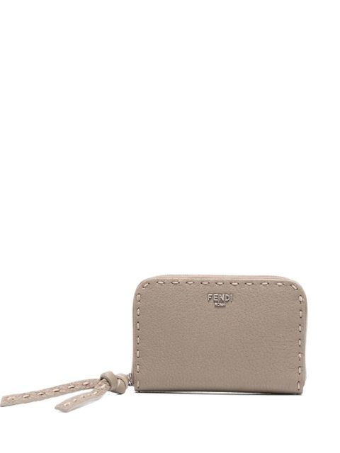 FENDI logo-lettering leather wallet - Brown - zdjęcie produktu nr 1