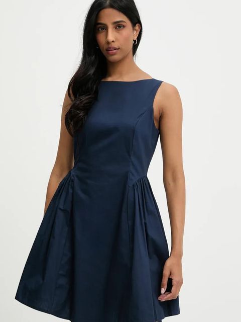 Answear.LAB sukienka kolor granatowy mini rozkloszowana - zdjęcie produktu nr 1